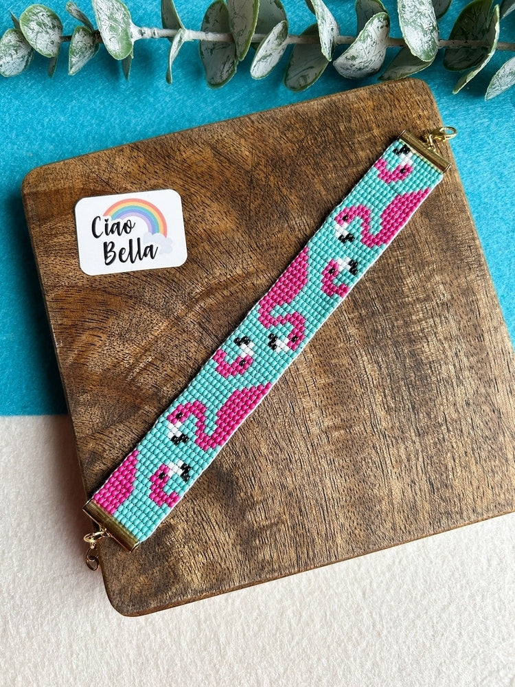 Flamingo Handmade Beaded Bracelet