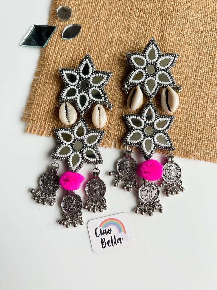 Naaz Mirror Handmade Beaded Earrings