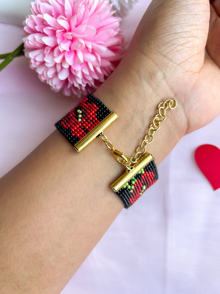 Eternal Rose Handmade Beaded Bracelet