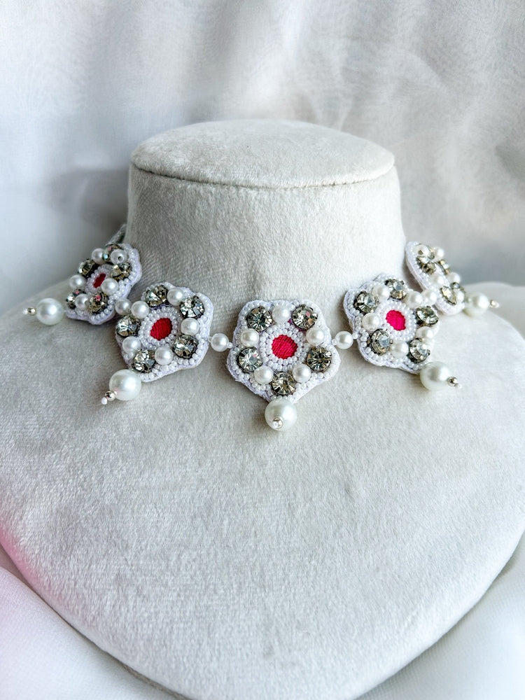 Luna Pearl Handmade Necklace + Earrings Set