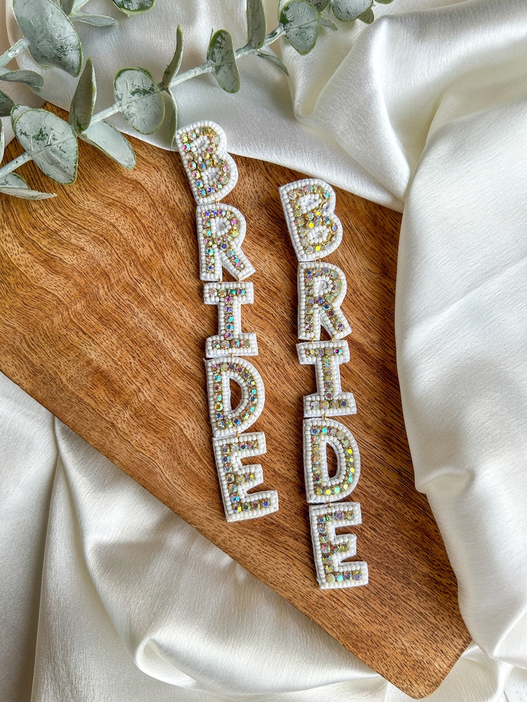 Bella Bride Handmade Beaded Long Earrings
