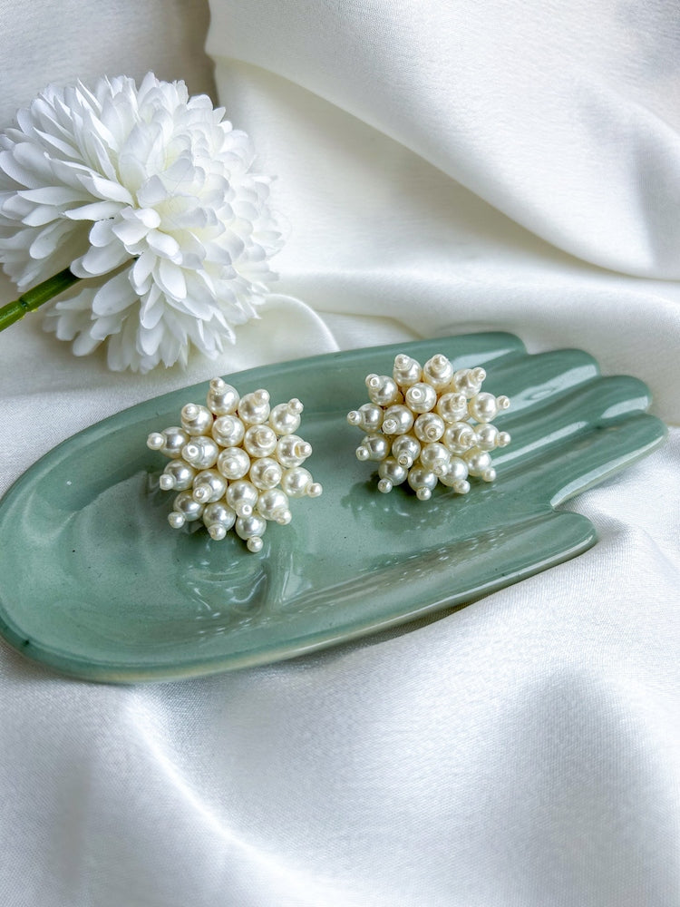 Lehar Pearl Handmade Necklace + Earrings Set