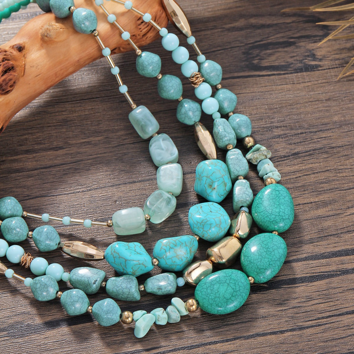 Sierra Turquoise Layered Beaded Necklace