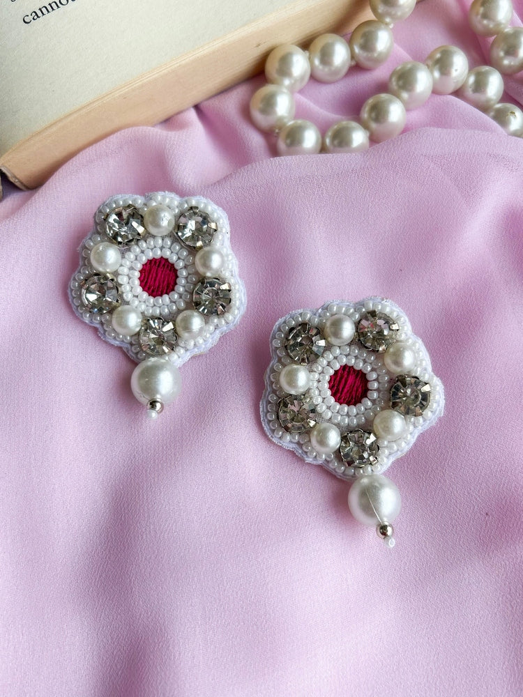 Luna Stud Handmade Beaded Earrings