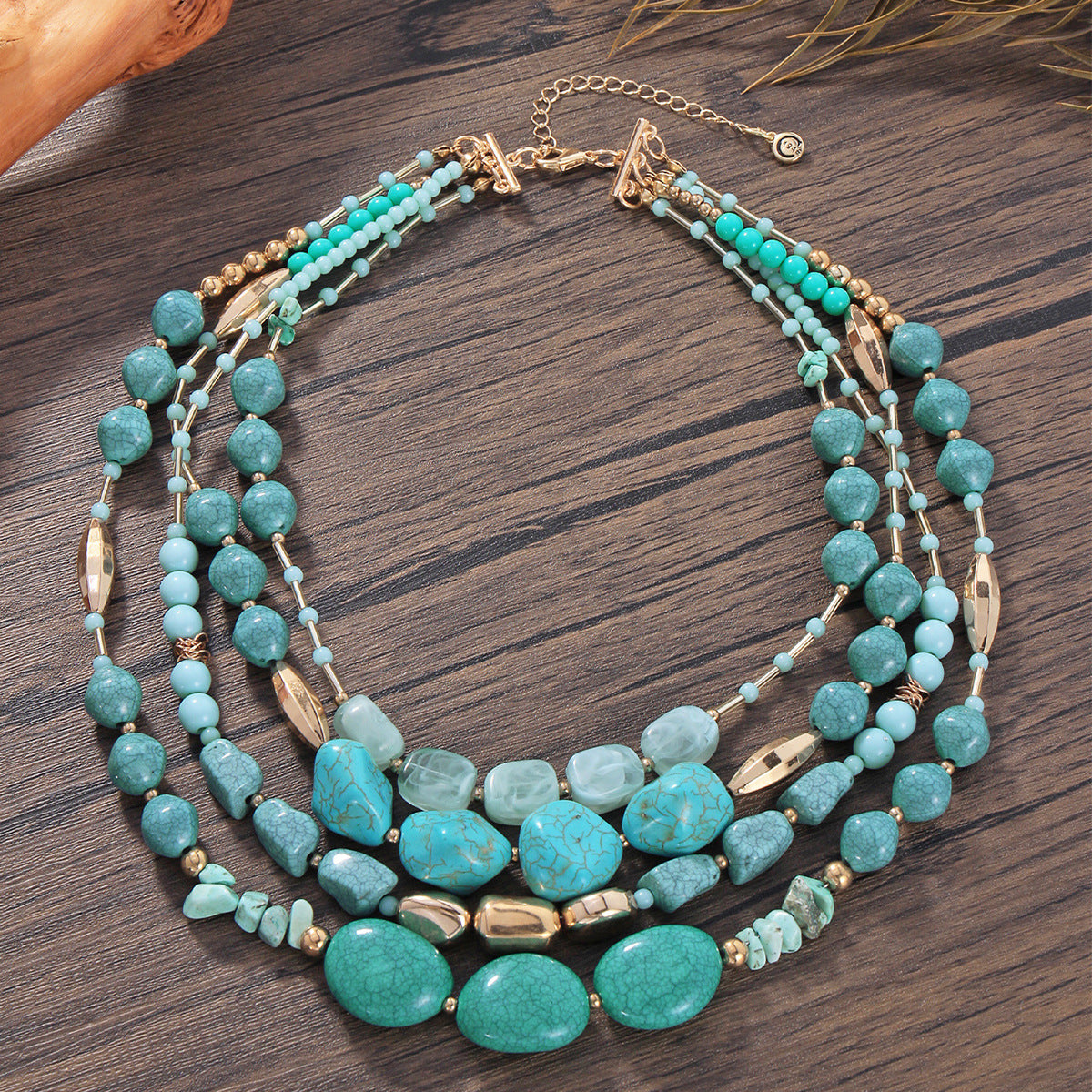 Sierra Turquoise Layered Beaded Necklace