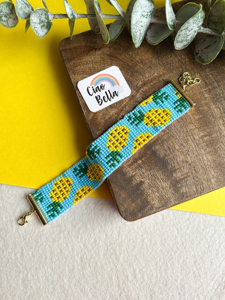 Pineapple Handmade Beaded Bracelet