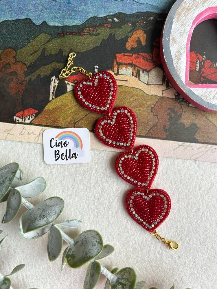 Eternal Love Heart Handmade Beaded Bracelet