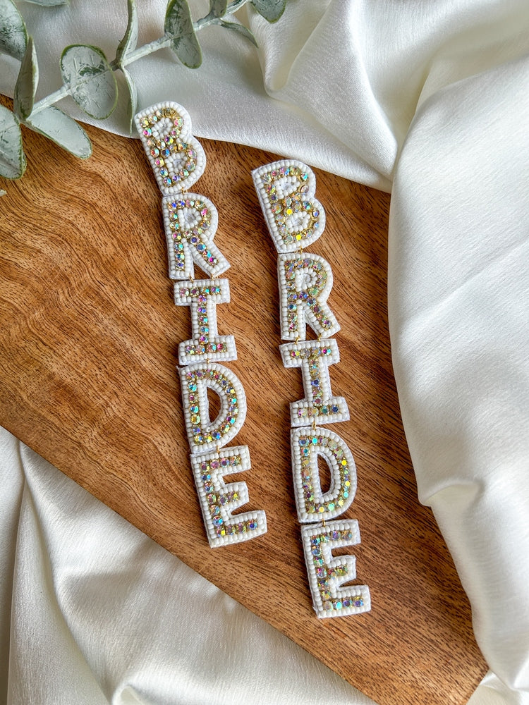 Bella Bride Handmade Beaded Long Earrings