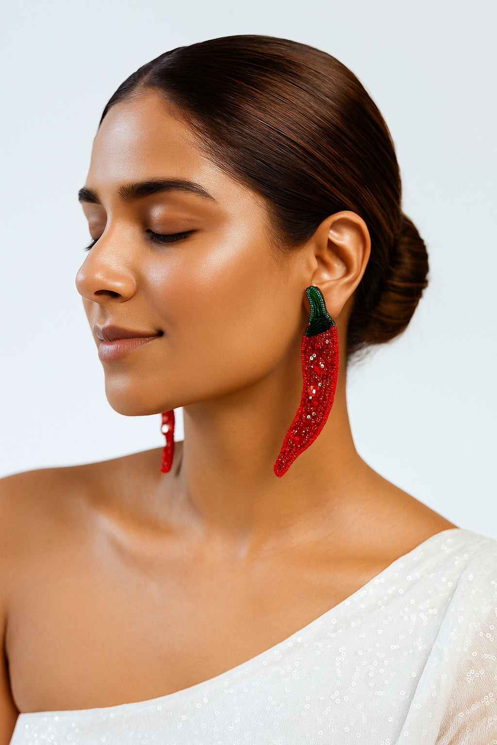 Chilli (Mirchi) Handmade Beaded Earrings