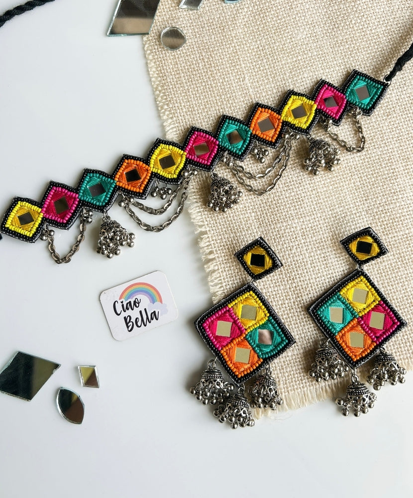 Ranjhana Handmade Beaded Necklace & Earrings Set