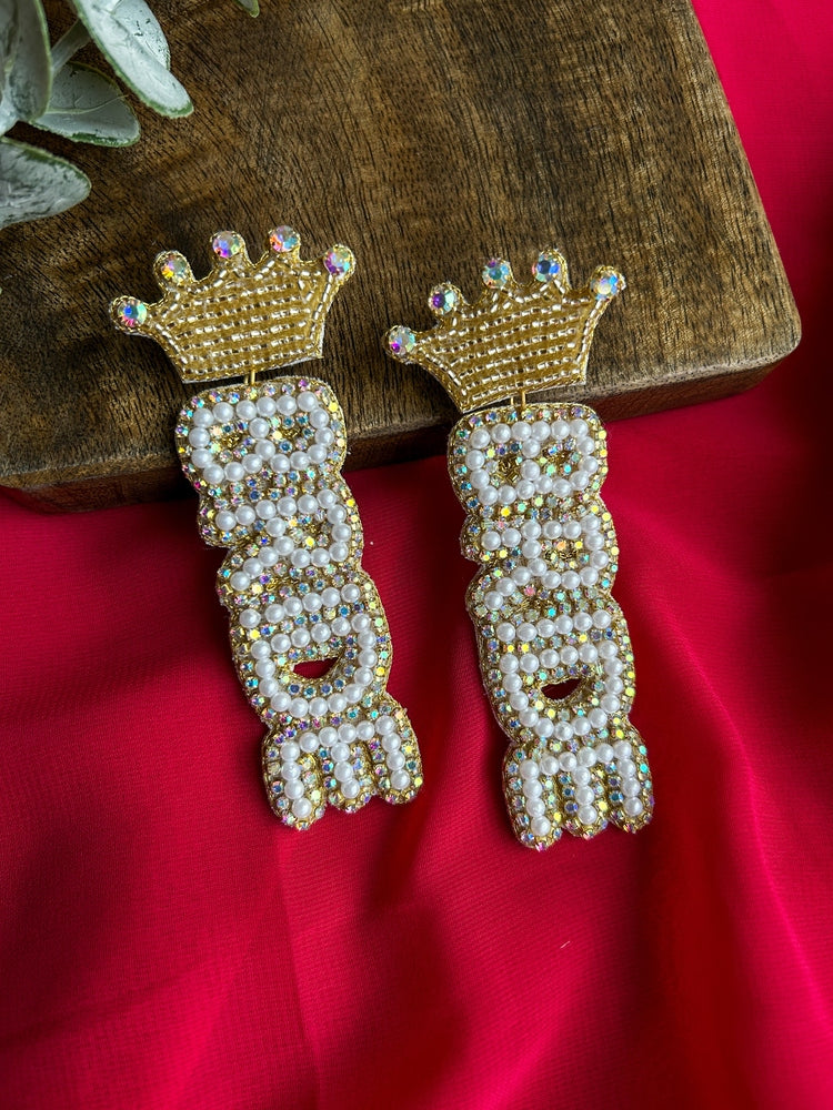 Bride Handmade Beaded Earrings