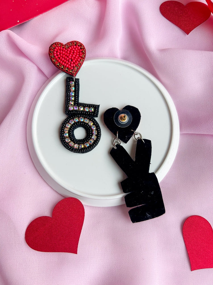 LOVE Handmade Beaded Earrings
