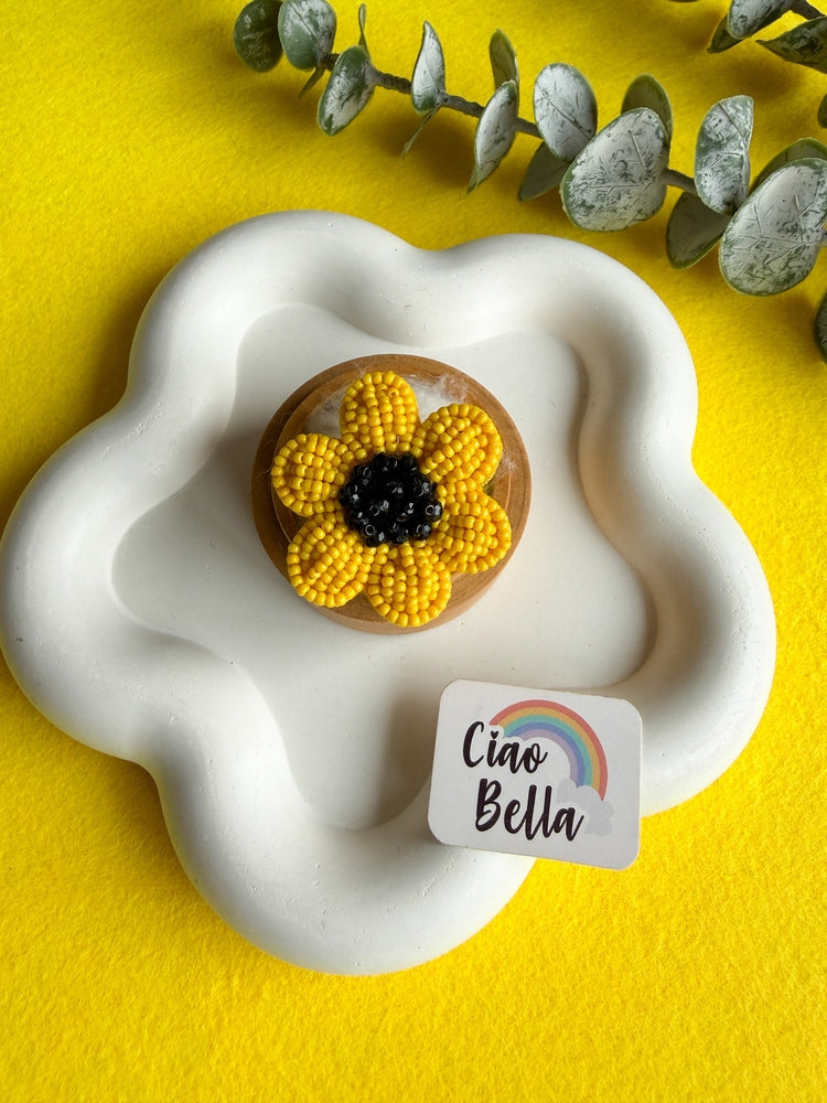 Sunflower Handmade Beaded Flower Ring