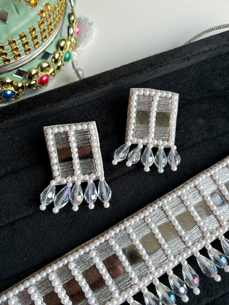 Sitara Silver Handmade Beaded Necklace & Earrings Set