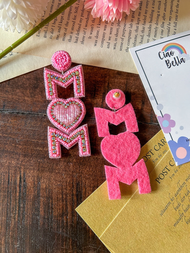 MOM Love Handmade Beaded Earrings