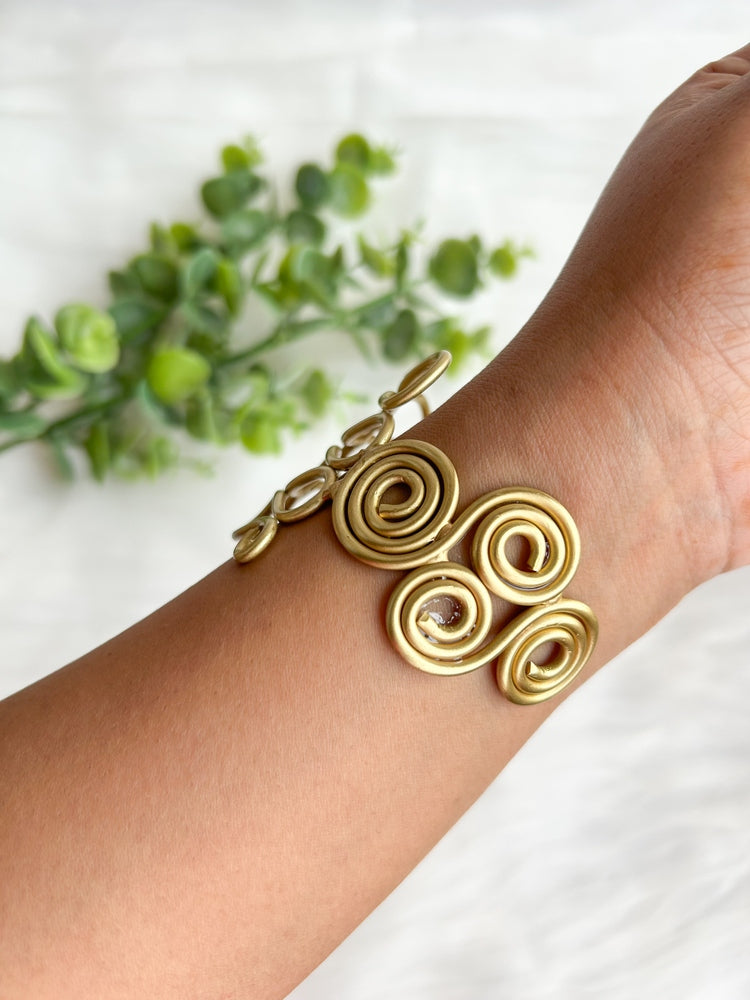 Kira Harmony Brass Cuff Bracelet