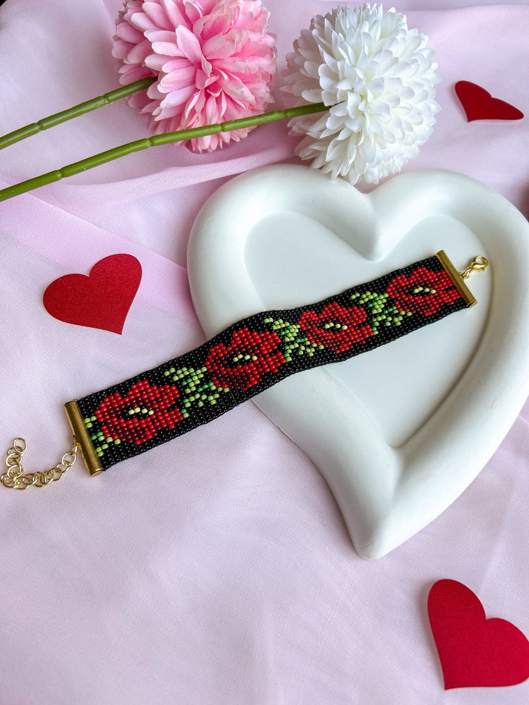 Eternal Rose Handmade Beaded Bracelet