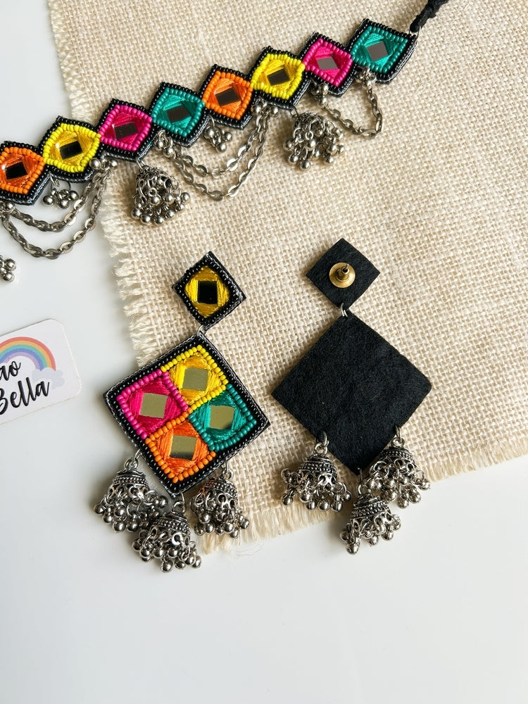 Ranjhana Handmade Beaded Necklace & Earrings Set