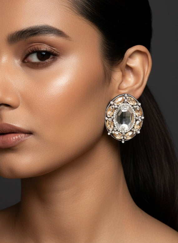 Taara Handmade Beaded Stud Earrings