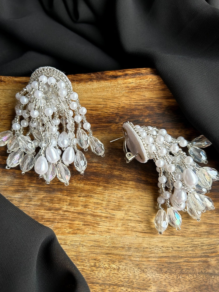 Amara Pearl Fall Handmade Beaded Earrings