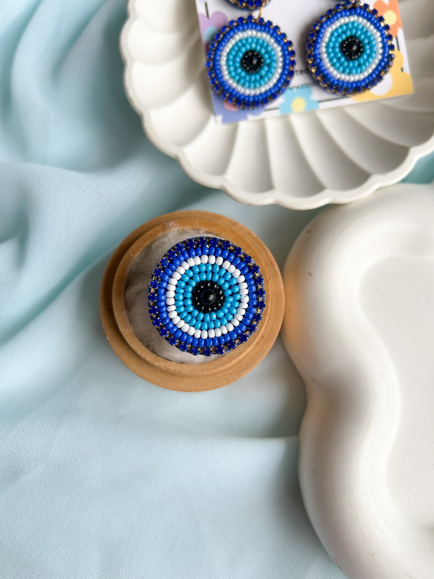 Mystic Evil Eye Handmade Beaded Necklace + Earrings + Ring Set