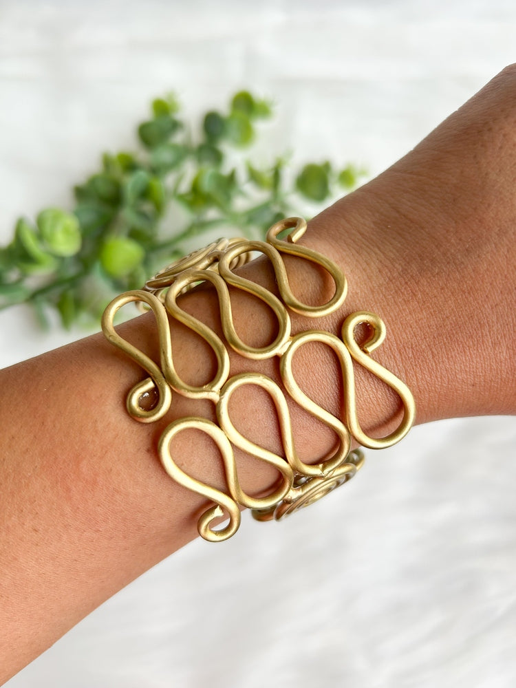 Kira Harmony Brass Cuff Bracelet