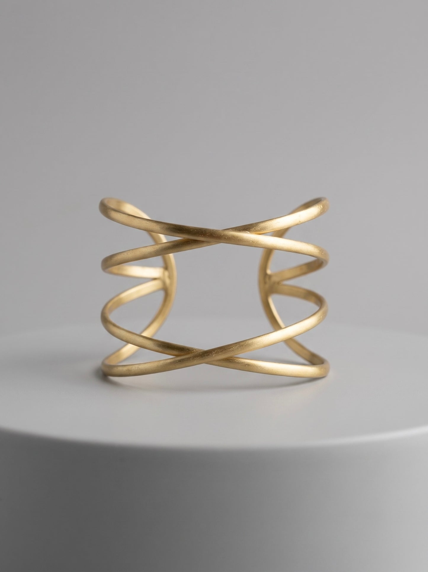 Elina Twist Brass Cuff Bracelet