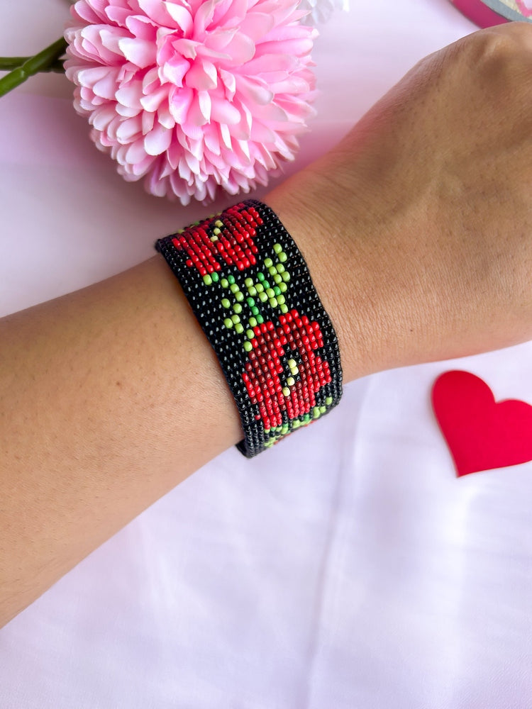 Eternal Rose Handmade Beaded Bracelet
