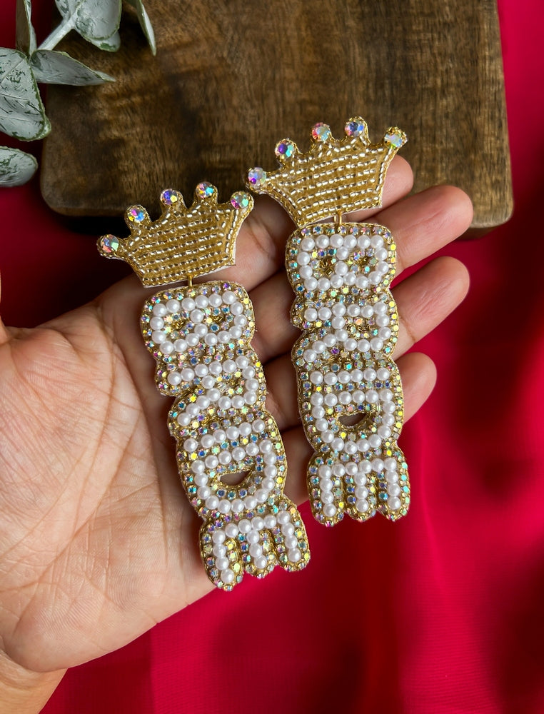 Bride Handmade Beaded Earrings