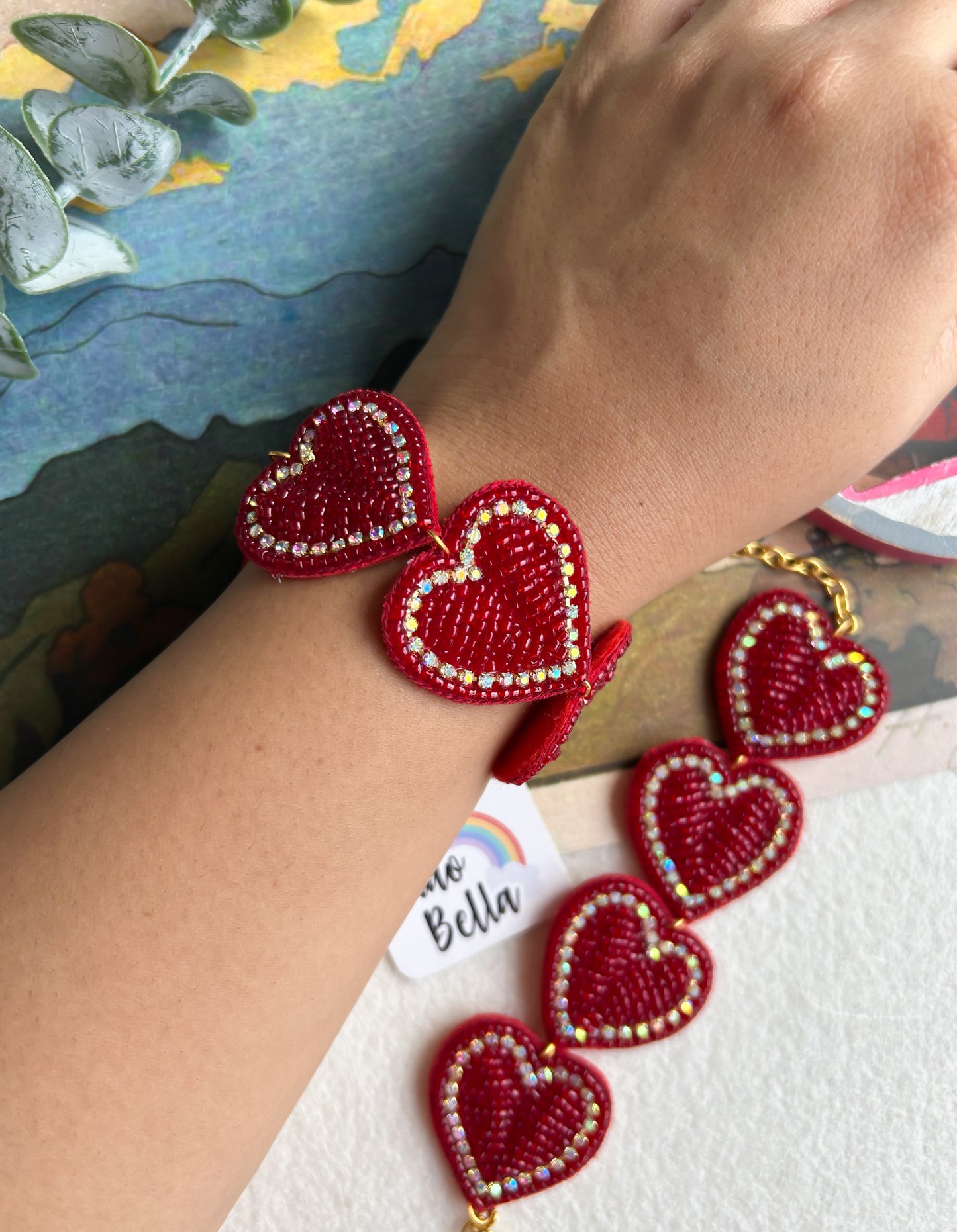Eternal Love Heart Handmade Beaded Bracelet