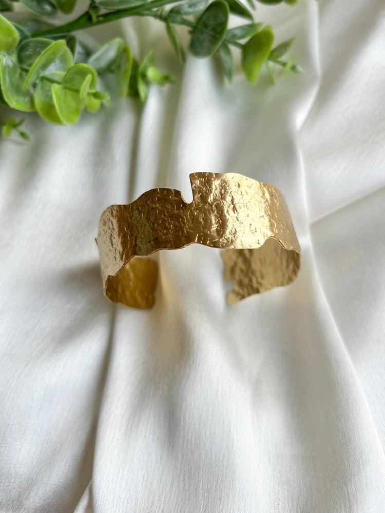 Cecilia Sleek Brass Cuff Bracelet