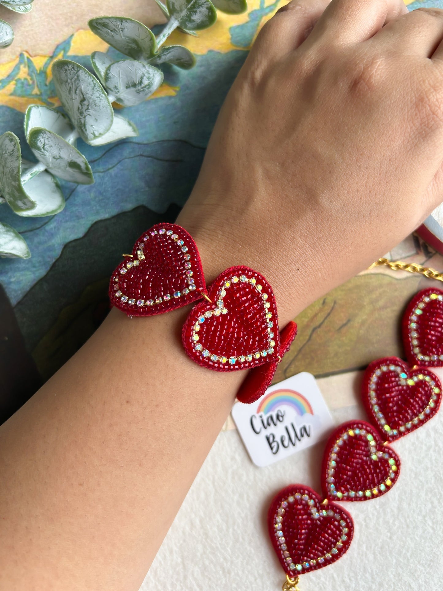 Eternal Love Heart Handmade Beaded Bracelet