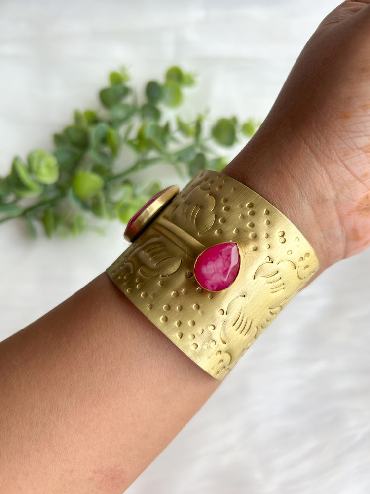 Lily Rose Brass Cuff Bracelet
