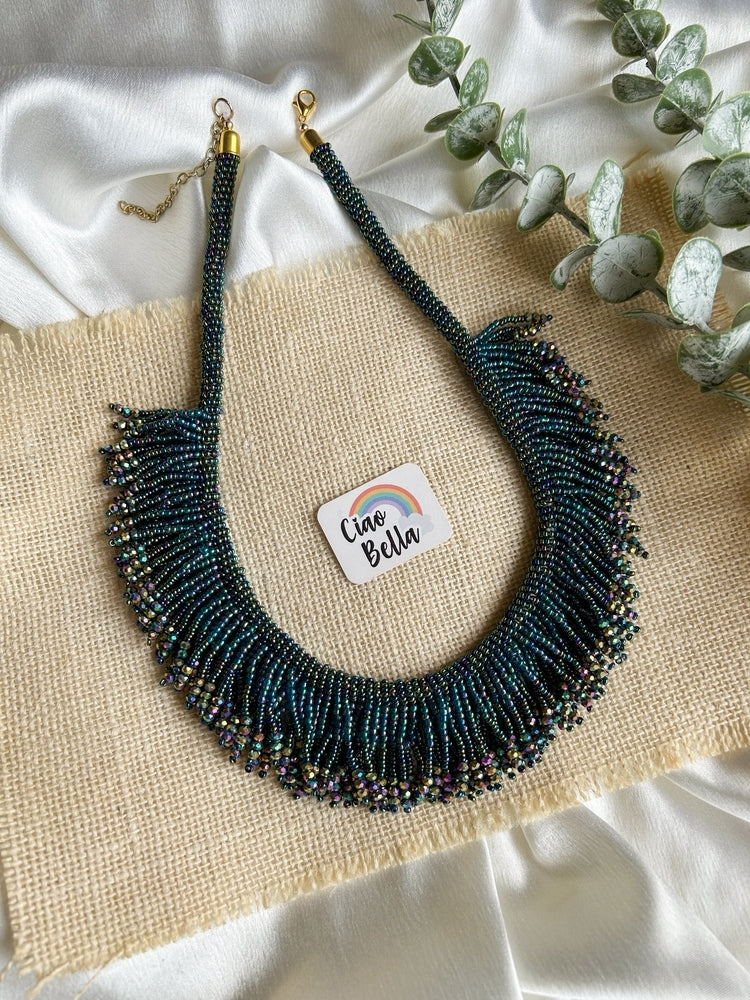 Meher Peacock Tassel Handmade Necklace