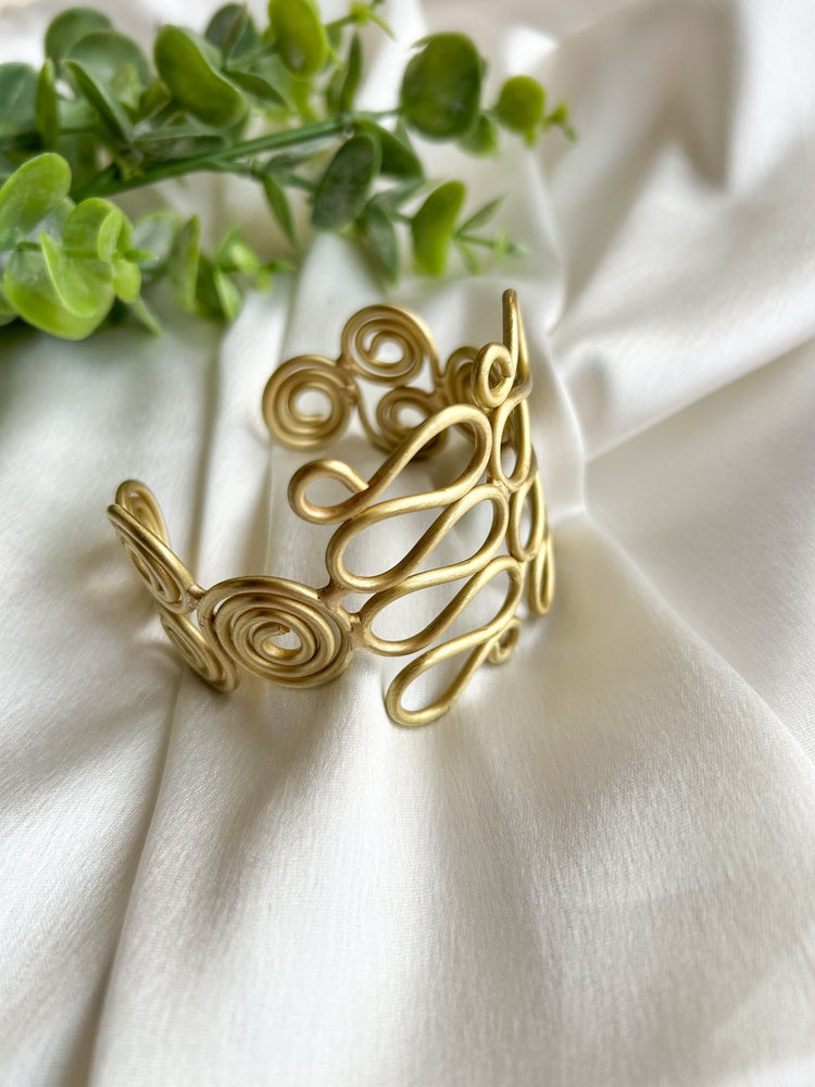 Kira Harmony Brass Cuff Bracelet