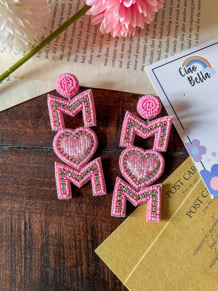 MOM Love Handmade Beaded Earrings