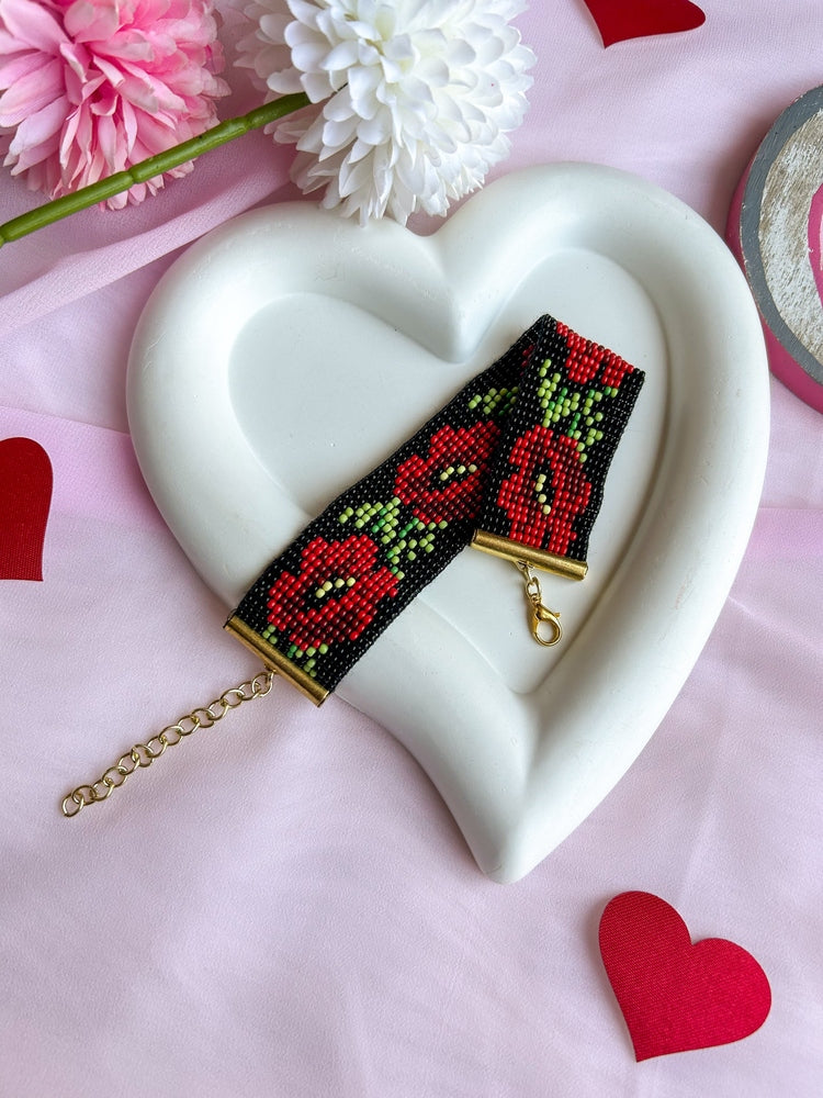 Eternal Rose Handmade Beaded Bracelet