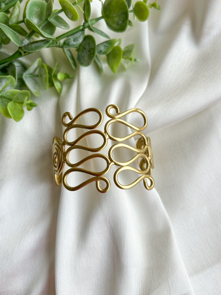 Kira Harmony Brass Cuff Bracelet