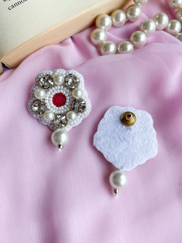 Luna Stud Handmade Beaded Earrings