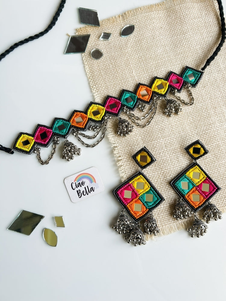 Ranjhana Handmade Beaded Necklace & Earrings Set