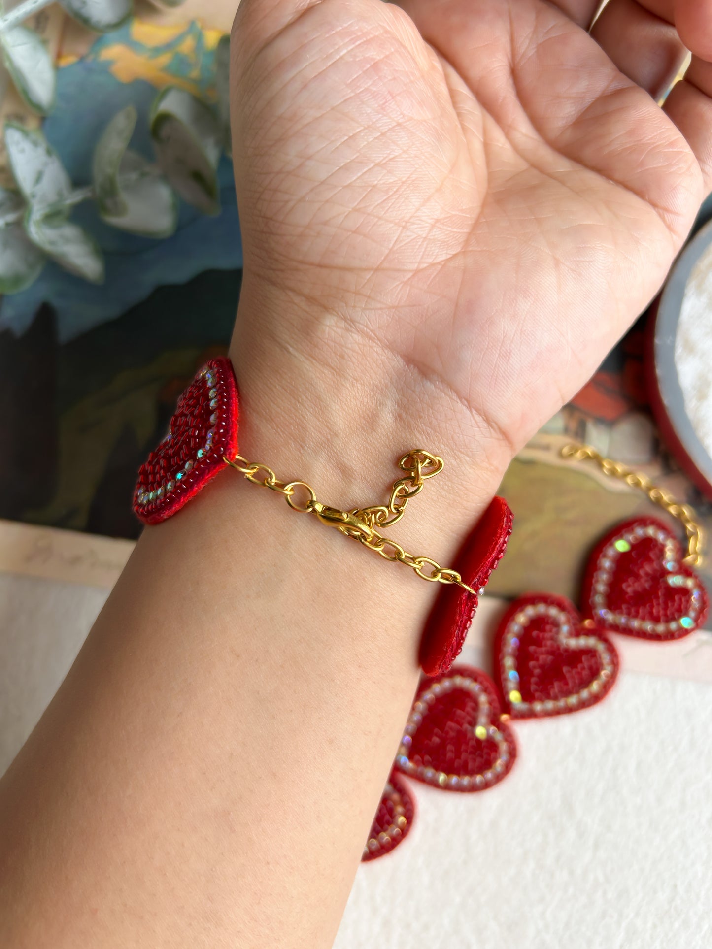 Eternal Love Heart Handmade Beaded Bracelet