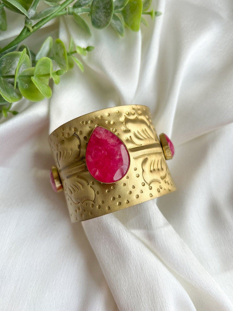 Lily Rose Brass Cuff Bracelet