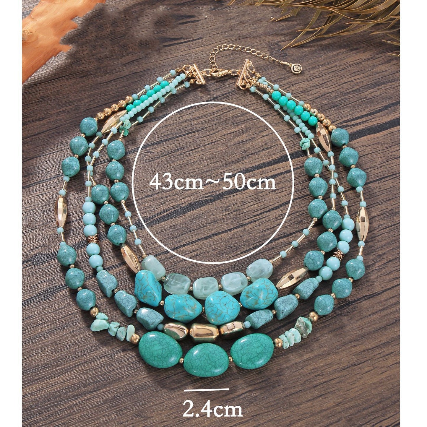 Sierra Turquoise Layered Beaded Necklace