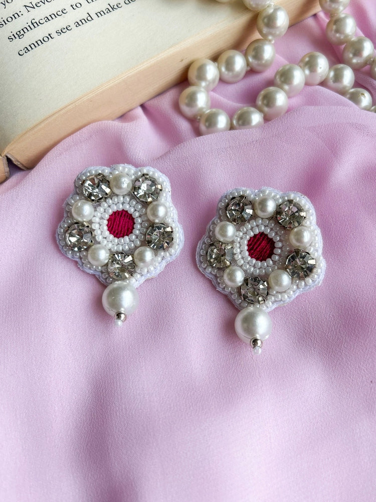 Luna Stud Handmade Beaded Earrings