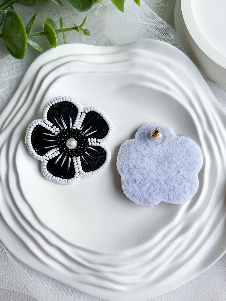 Twilight Blossom Handmade Beaded Earrings