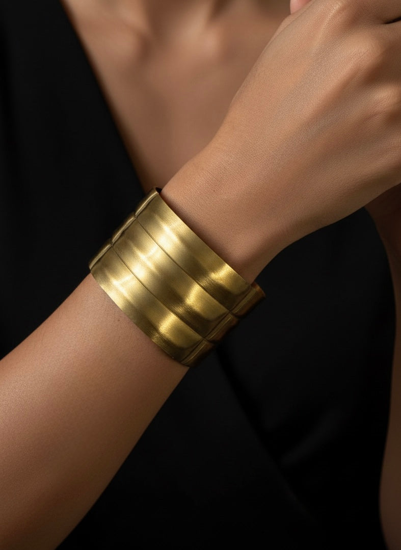 Vanya Brass Cuff Bracelet