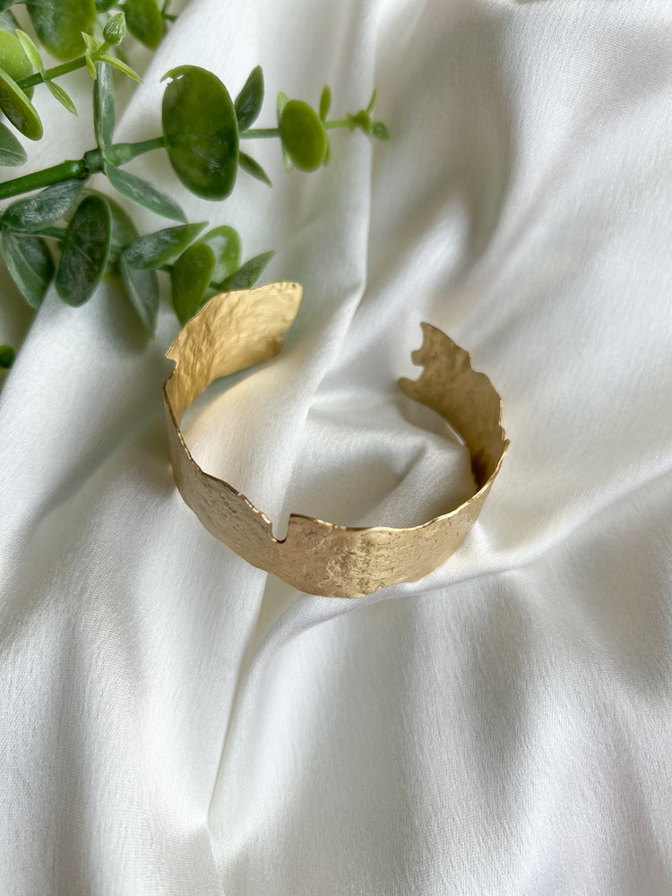 Cecilia Sleek Brass Cuff Bracelet