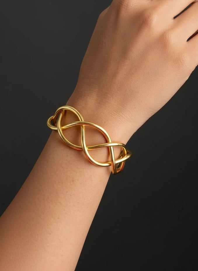 Twined Brass Cuff Bracelet