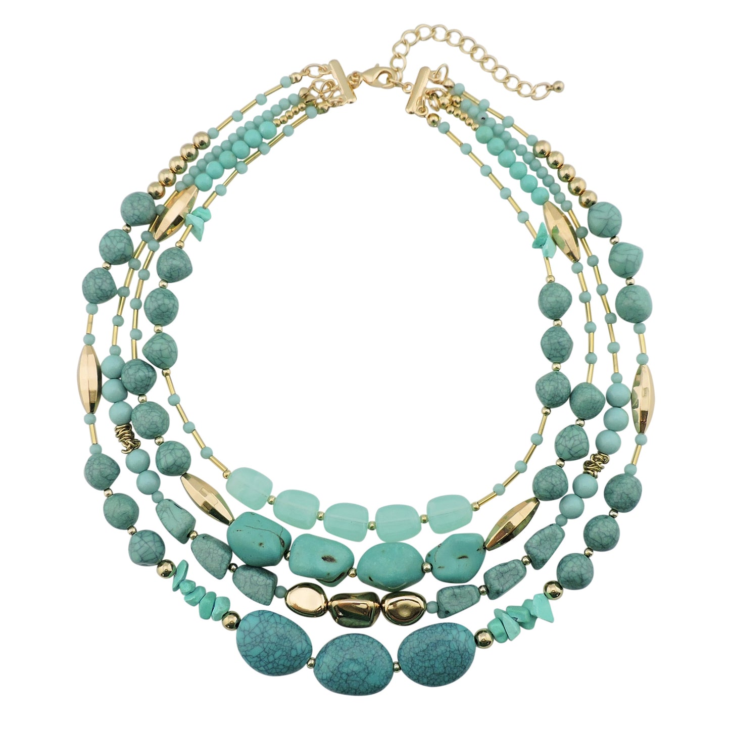 Sierra Turquoise Layered Beaded Necklace