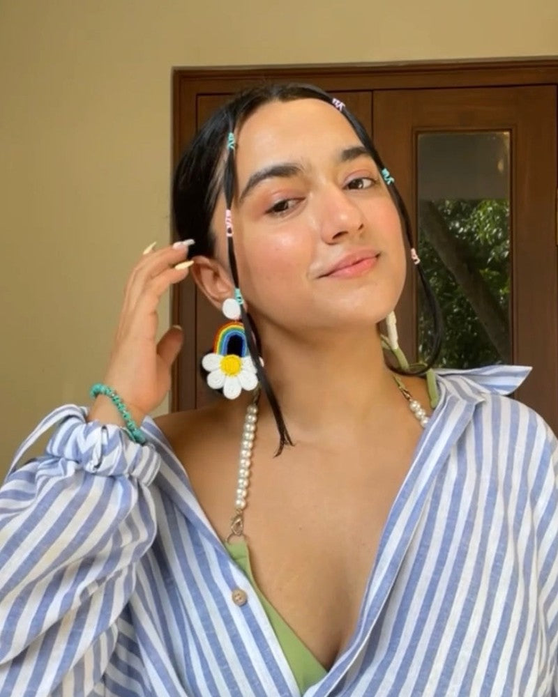 Rainbow Sunshine Handmade Beaded Earrings